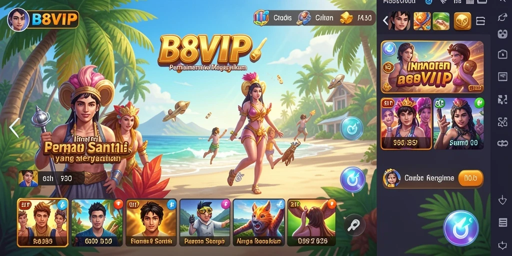 Tampilan gameplay <strong>B8VIP</strong> yang menarik dan penuh warna.