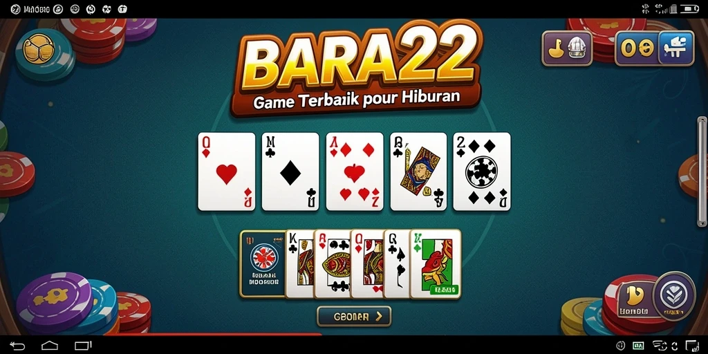 Tampilan gameplay menarik di BARA22 dengan kartu Domino.