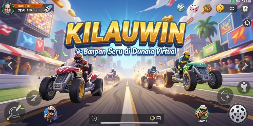 Screenshot gameplay KILAUWIN menampilkan momen balapan seru dengan grafik menawan.