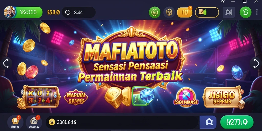 Tampilan gameplay MAFIATOTO yang menawan dengan gulungan penuh warna.