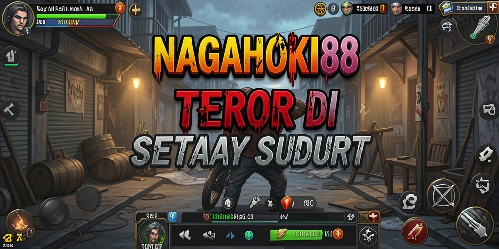 Tampilan gameplay NAGAHOKI88 menampilkan suasana mencekam dan horor.
