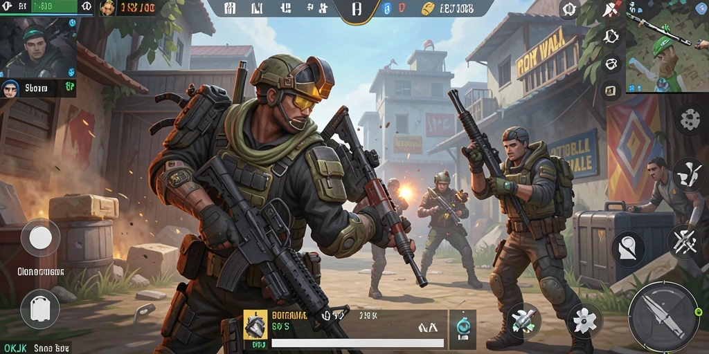 Gameplay OKJK menampilkan aksi intens di medan pertarungan Battle Royale.