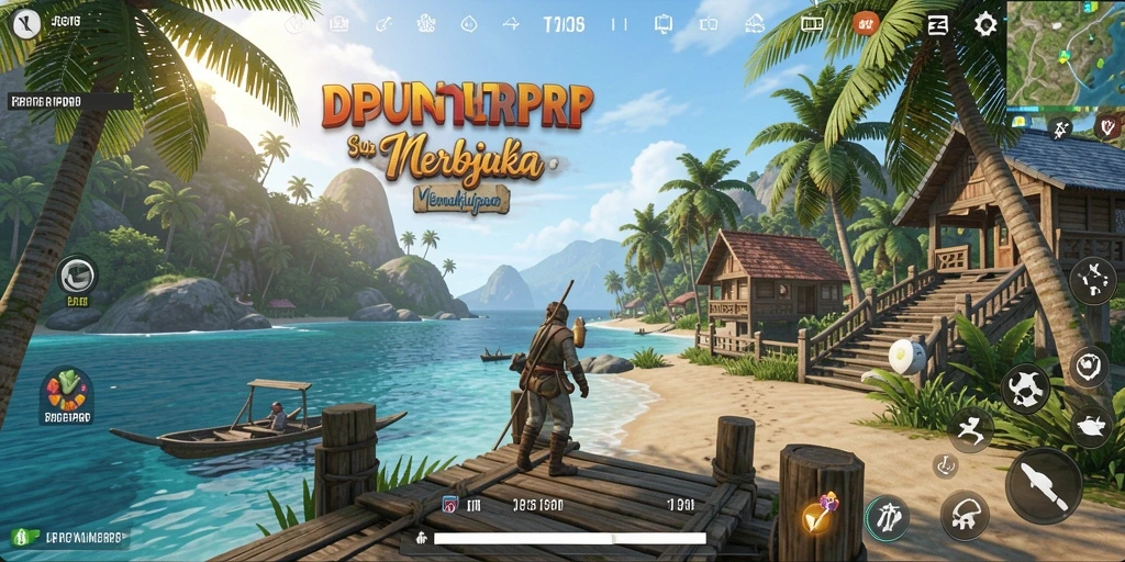Tangkapan layar gameplay RPRPRP yang menampilkan eksplorasi dunia terbuka.