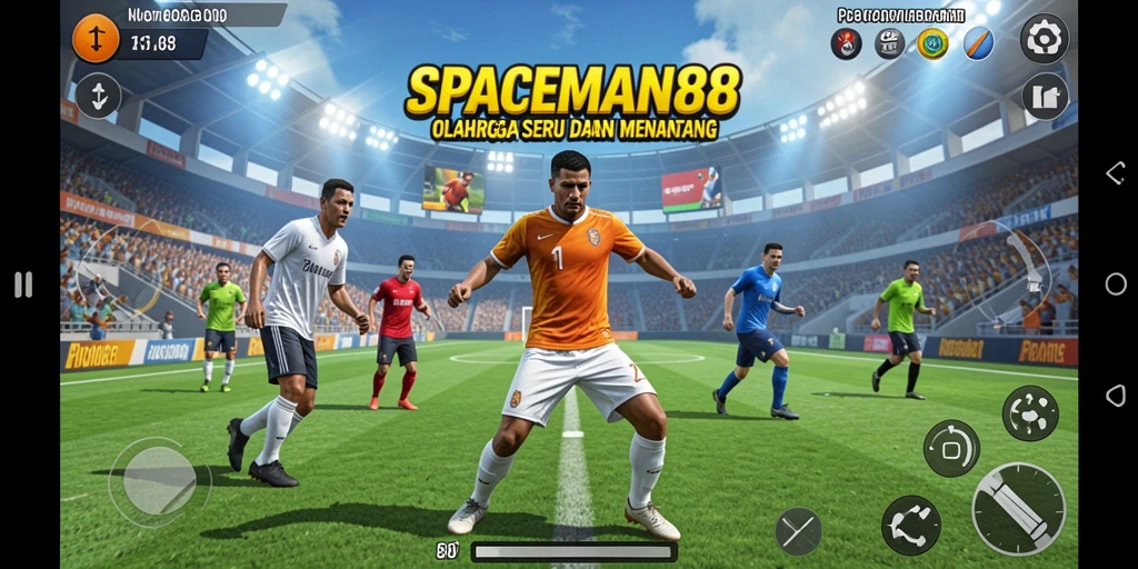 Tampilan gameplay SPACEMAN88 yang menonjolkan aksi olahraga seru.