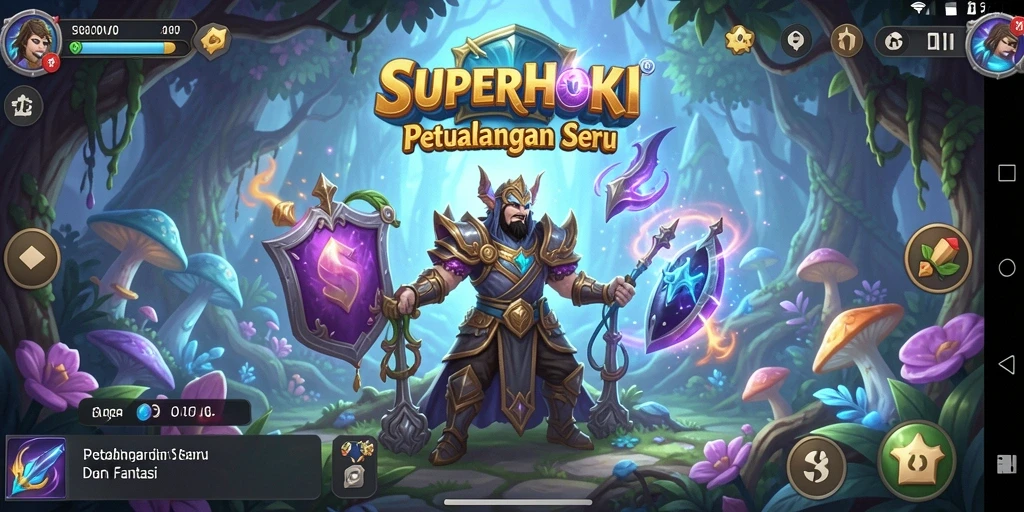 Tampilan menarik dari gameplay RPG di SUPERHOKI.